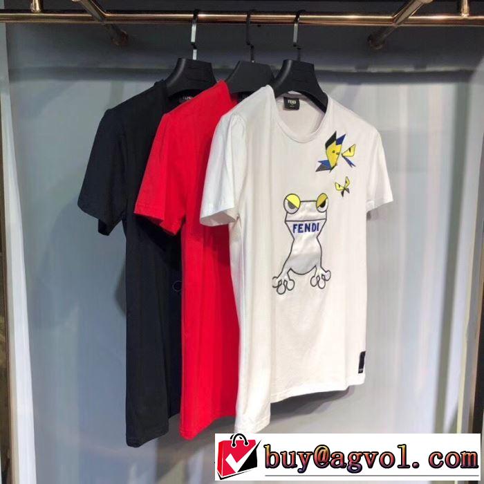 3色可選 フェンディ FENDI 人気ストリートブランド新品 Tシャツ/半袖  すっきりした印象に 2019限定 男性に人気