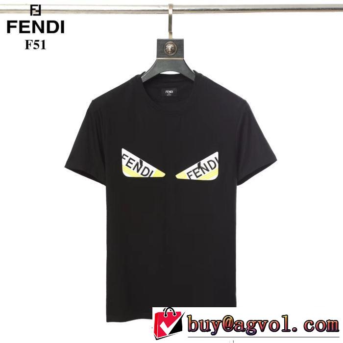 2019限定 男性に人気 Tシャツ/半袖優雅で都会的な装いに仕上げ 2色可選 フェンディ FENDI