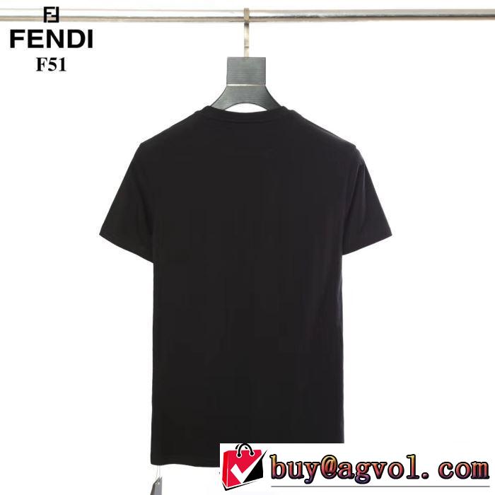 2019限定 男性に人気 Tシャツ/半袖優雅で都会的な装いに仕上げ 2色可選 フェンディ FENDI
