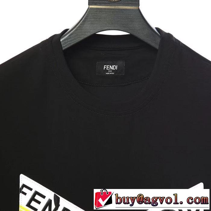 2019限定 男性に人気 Tシャツ/半袖優雅で都会的な装いに仕上げ 2色可選 フェンディ FENDI