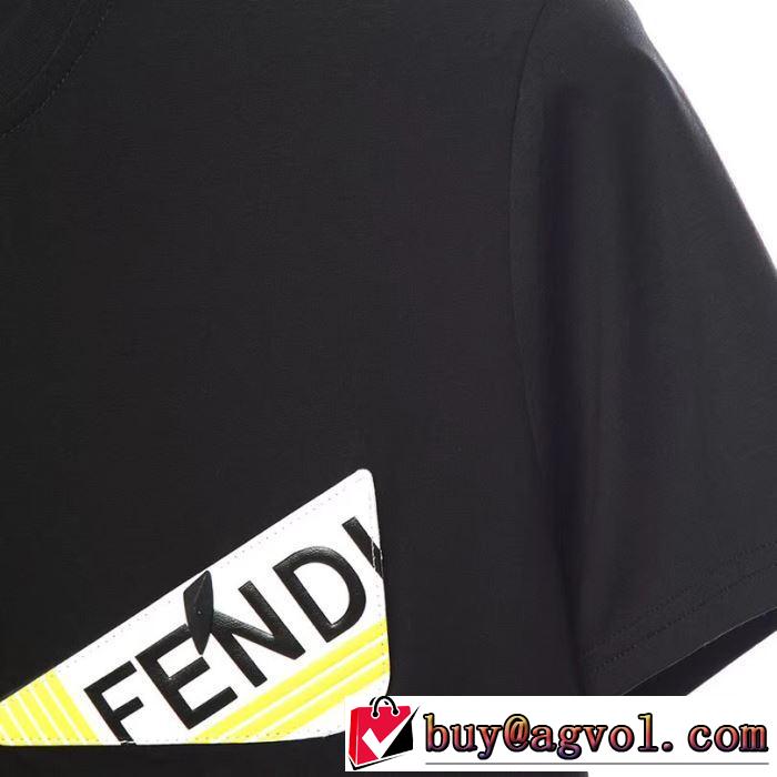 2019限定 男性に人気 Tシャツ/半袖優雅で都会的な装いに仕上げ 2色可選 フェンディ FENDI