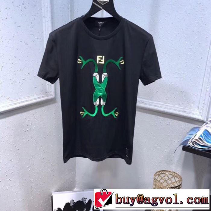 春夏の流行り2019新品  Tシャツ/半袖FENDI 3色可選 上品な涼やかさある印象に フェンディ