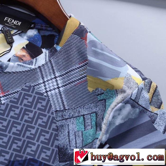 FENDI 2019夏ファション新品  送料込み 希少品 Tシャツ/半袖  ブランドの話題の新作も！ フェンディ