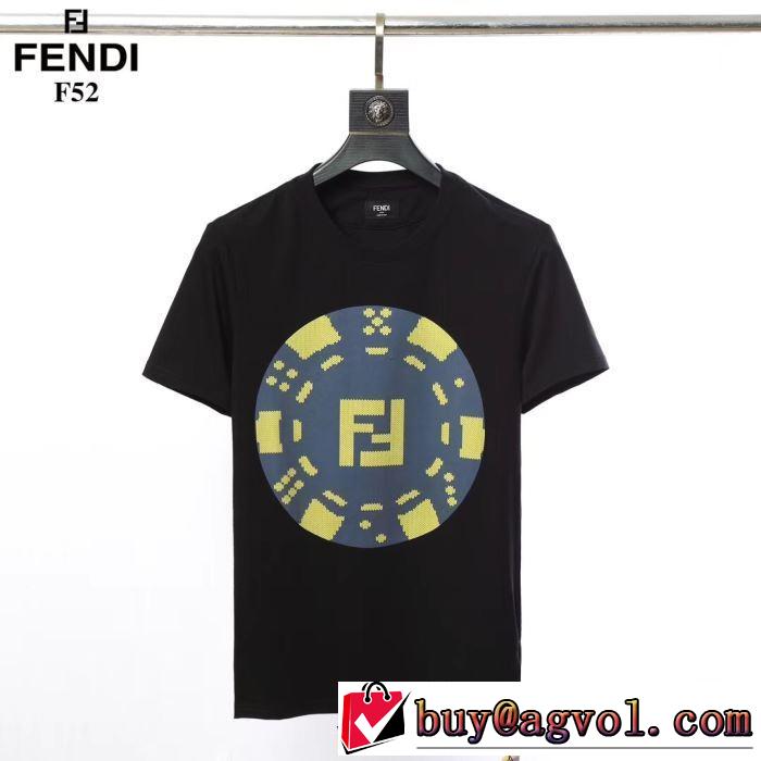 2色可選   Tシャツ/半袖 人気ストリートブランド新品 フェンディ FENDI 2019春夏は人気定番