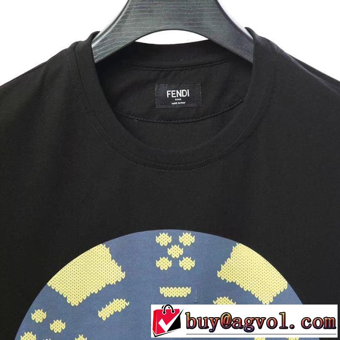 2色可選   Tシャツ/半袖 人気ストリートブランド新品 フェンディ FENDI 2019春夏は人気定番