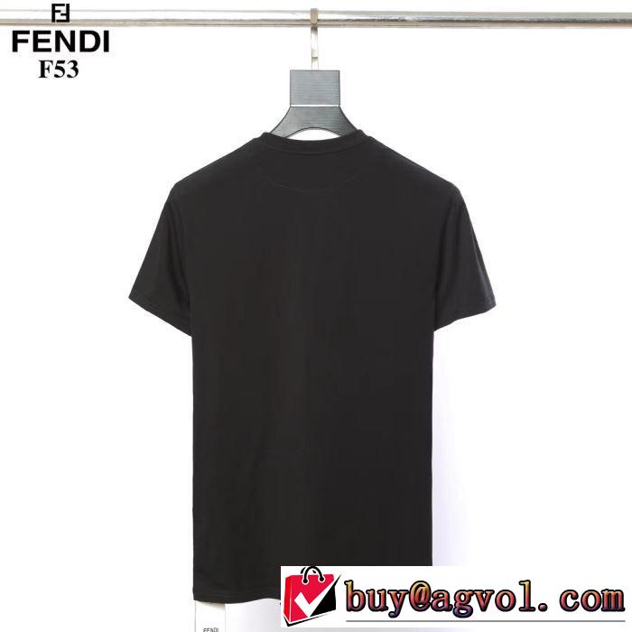 すっきりした印象に   FENDI 2019春夏のトレンド新商品Tシャツ/半袖 2色可選 フェンディ 最終価格セール