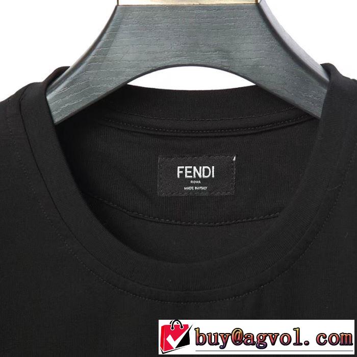 すっきりした印象に   FENDI 2019春夏のトレンド新商品Tシャツ/半袖 2色可選 フェンディ 最終価格セール