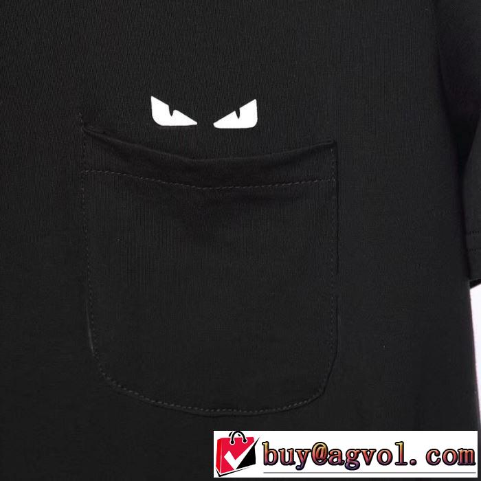 すっきりした印象に   FENDI 2019春夏のトレンド新商品Tシャツ/半袖 2色可選 フェンディ 最終価格セール