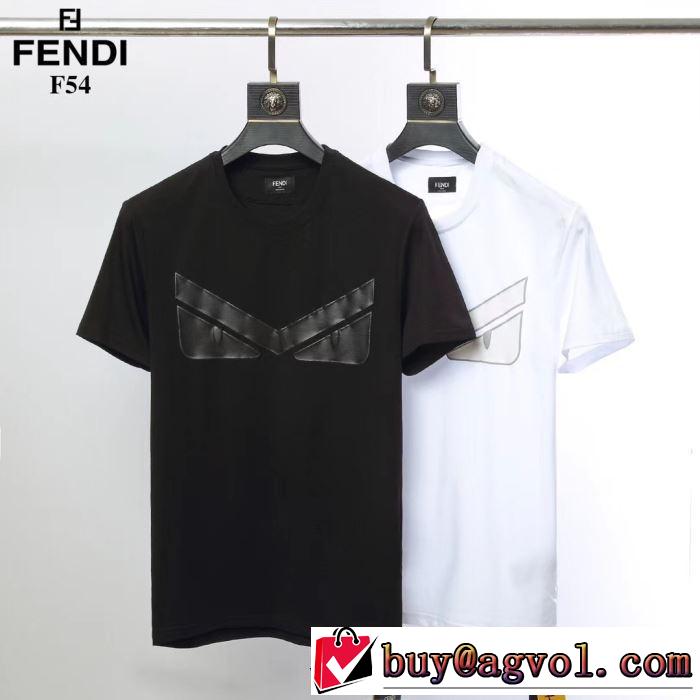 NEW素敵  Tシャツ/半袖 2色可選 FENDI 2019春夏は人気定番 フェンディおしゃれ上級者に挑戦
