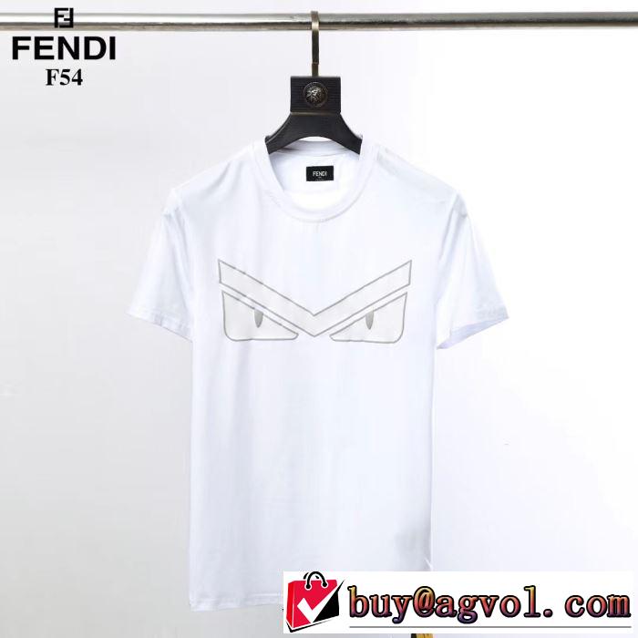 NEW素敵  Tシャツ/半袖 2色可選 FENDI 2019春夏は人気定番 フェンディおしゃれ上級者に挑戦