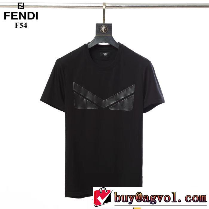 NEW素敵  Tシャツ/半袖 2色可選 FENDI 2019春夏は人気定番 フェンディおしゃれ上級者に挑戦