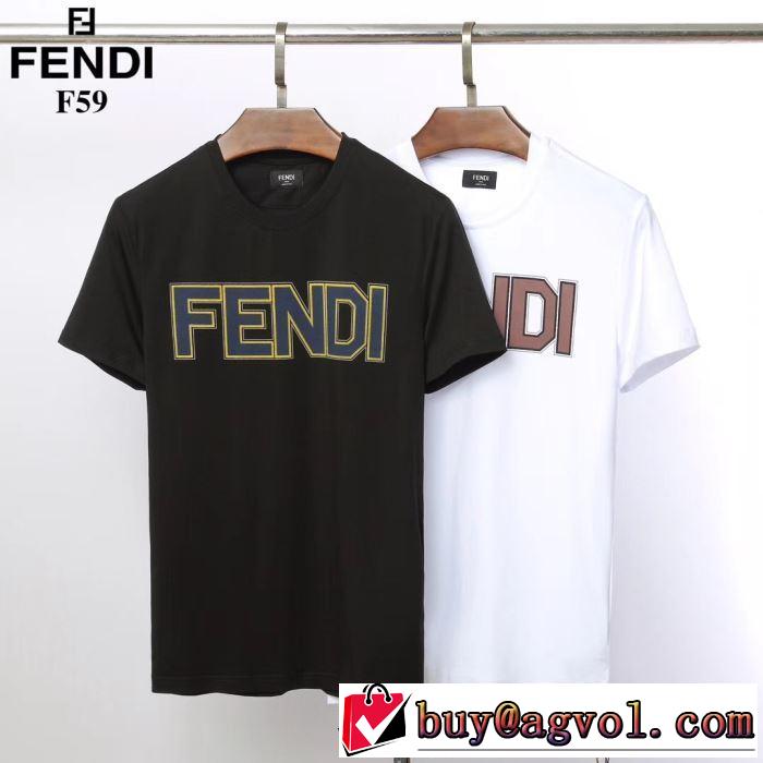 《2019年》今、注目のストリート 2色可選 フェンディ 送料込み 希少品 FENDI   Tシャツ/半袖
