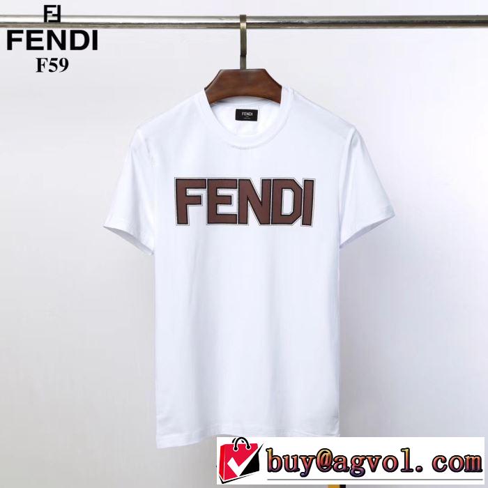 《2019年》今、注目のストリート 2色可選 フェンディ 送料込み 希少品 FENDI   Tシャツ/半袖