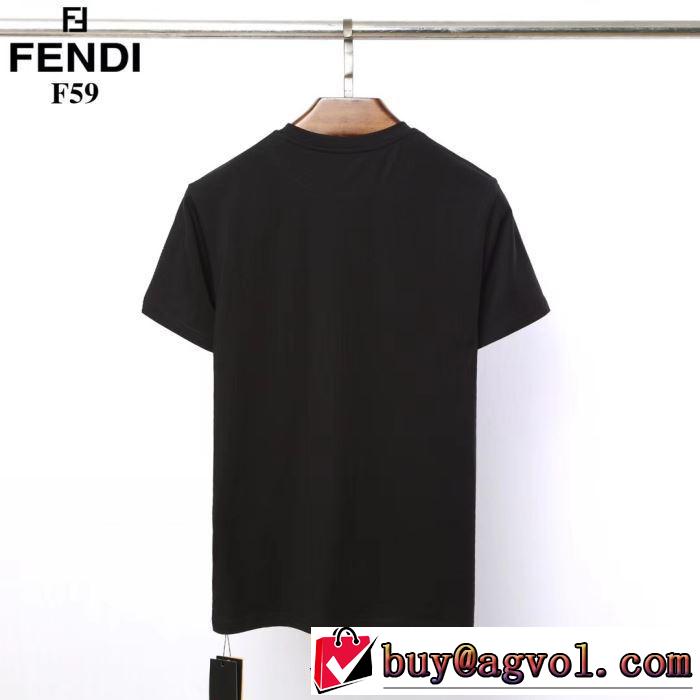 《2019年》今、注目のストリート 2色可選 フェンディ 送料込み 希少品 FENDI   Tシャツ/半袖