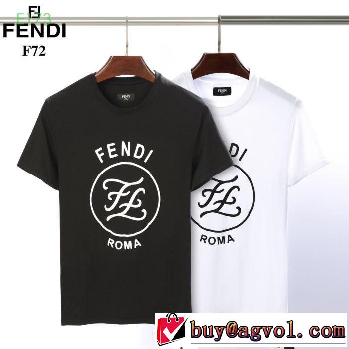 鮮度が手に入る フェンディ FENDI夏大人気のアイテム 半袖Tシャツ 2019春夏のトレンド新商品  2色可選