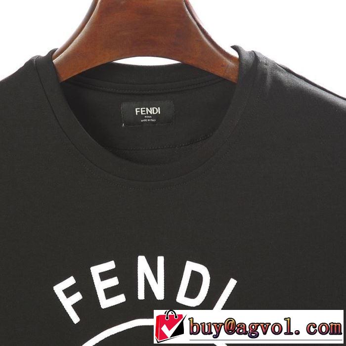 鮮度が手に入る フェンディ FENDI夏大人気のアイテム 半袖Tシャツ 2019春夏のトレンド新商品  2色可選
