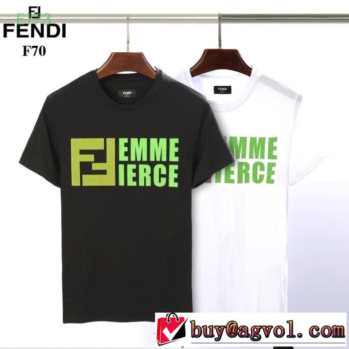 2019春夏トレンドアイテム 半袖Tシャツ 主張性もカジュアルさ フェンディ FENDI 2色可選 夏っぽさ新作アイテム