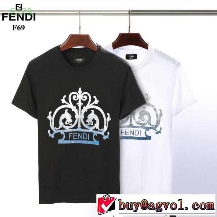 半袖Tシャツ  2019夏色っぽさ フェンディ FENDI オシャレアイテム 2色可選 おしゃれデザインも大人気 