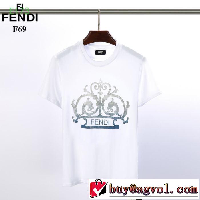 半袖Tシャツ  2019夏色っぽさ フェンディ FENDI オシャレアイテム 2色可選 おしゃれデザインも大人気