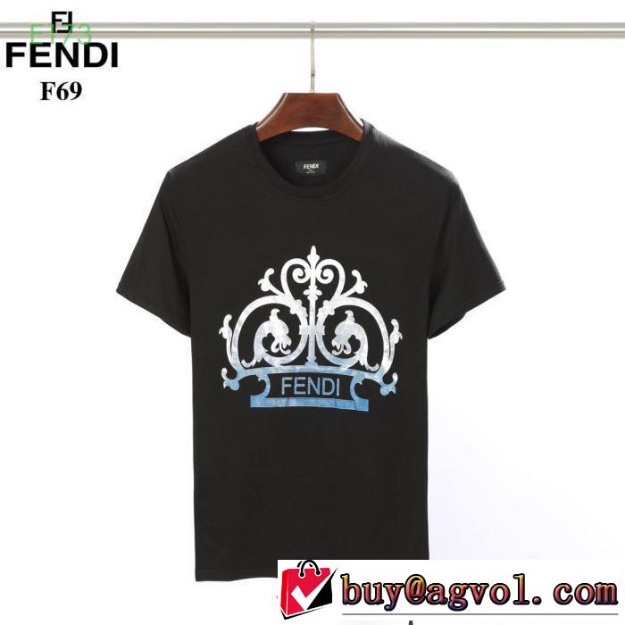 半袖Tシャツ  2019夏色っぽさ フェンディ FENDI オシャレアイテム 2色可選 おしゃれデザインも大人気