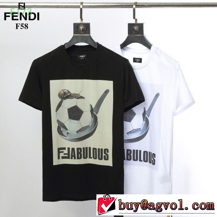 2色可選夏らしい爽やかさ  半袖Tシャツ  2019春夏も引き続き人気セール フェンディ FENDI オシャレな印象に