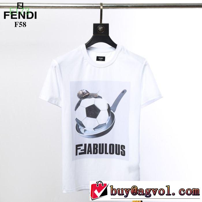 2色可選夏らしい爽やかさ  半袖Tシャツ  2019春夏も引き続き人気セール フェンディ FENDI オシャレな印象に