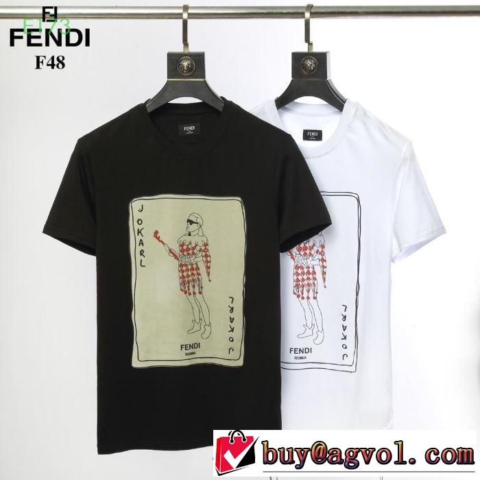 おしゃれ上級者に挑戦   フェンディ FENDI 2色可選 春夏らしい華やか半袖Tシャツ 2019春夏人気トレンドアイテム
