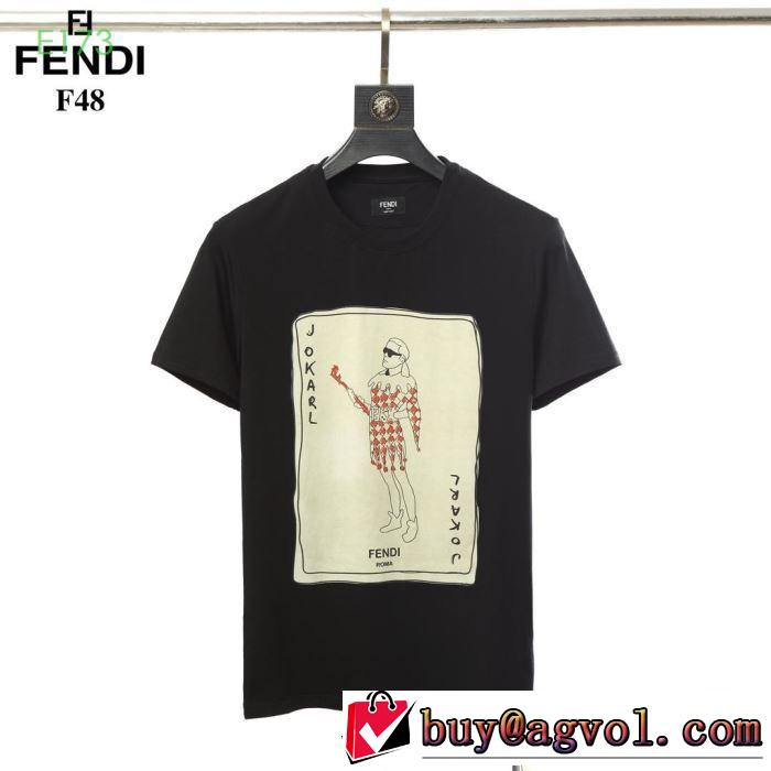 おしゃれ上級者に挑戦   フェンディ FENDI 2色可選 春夏らしい華やか半袖Tシャツ 2019春夏人気トレンドアイテム