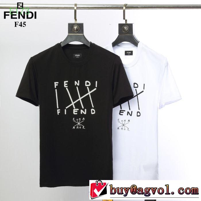 フェンディ FENDI 季節をまたい新作アイテム 2019即旬な装いに 半袖Tシャツ  2色可選 きちんと感が抜群 