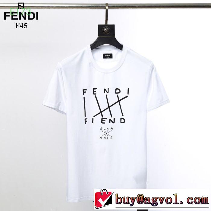 フェンディ FENDI 季節をまたい新作アイテム 2019即旬な装いに 半袖Tシャツ  2色可選 きちんと感が抜群
