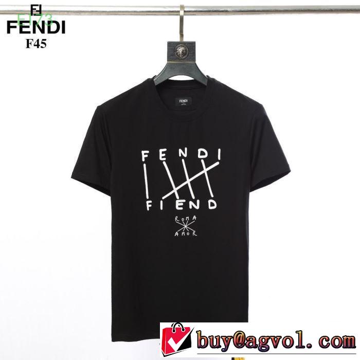フェンディ FENDI 季節をまたい新作アイテム 2019即旬な装いに 半袖Tシャツ  2色可選 きちんと感が抜群