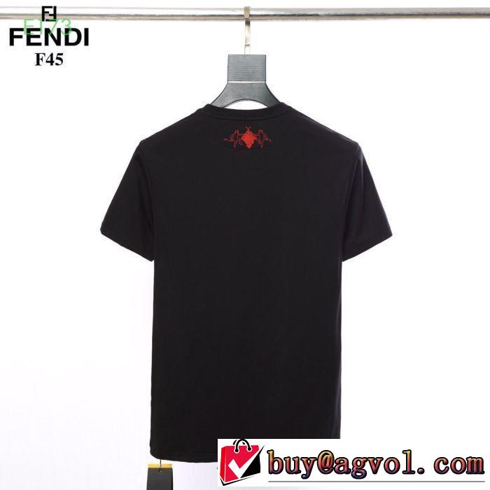 フェンディ FENDI 季節をまたい新作アイテム 2019即旬な装いに 半袖Tシャツ  2色可選 きちんと感が抜群