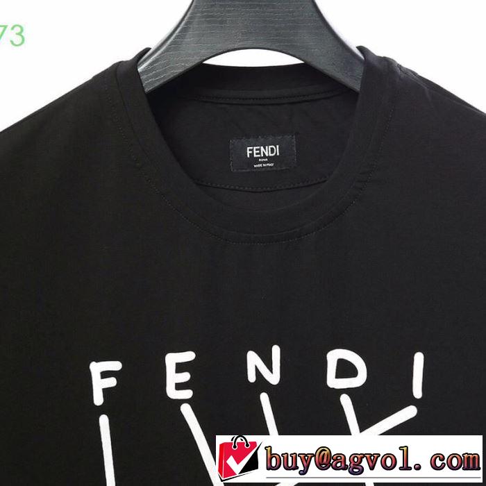 フェンディ FENDI 季節をまたい新作アイテム 2019即旬な装いに 半袖Tシャツ  2色可選 きちんと感が抜群