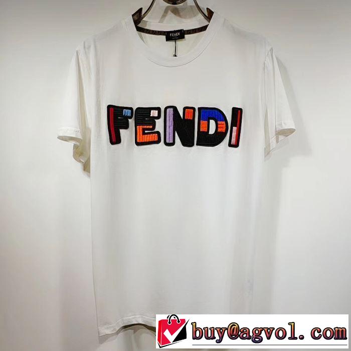 夏らしい季節感 半袖Tシャツ フェンディ FENDI 2019年の夏のマストぐっと鮮度がアップ  2色可選