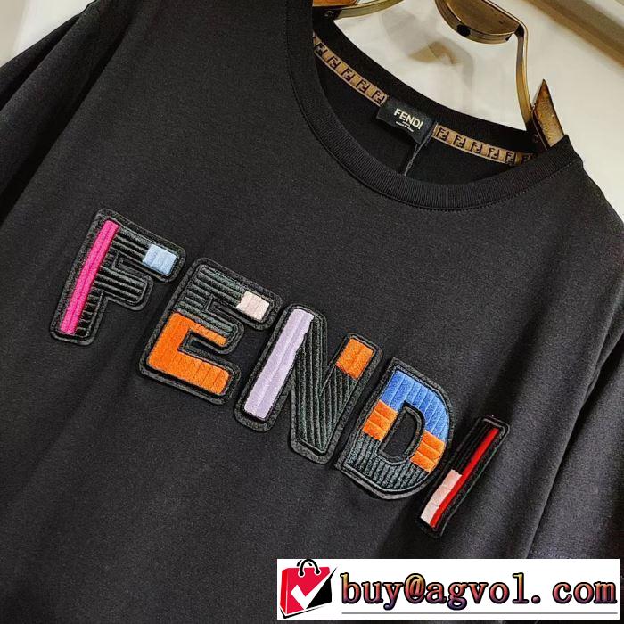 夏らしい季節感 半袖Tシャツ フェンディ FENDI 2019年の夏のマストぐっと鮮度がアップ  2色可選