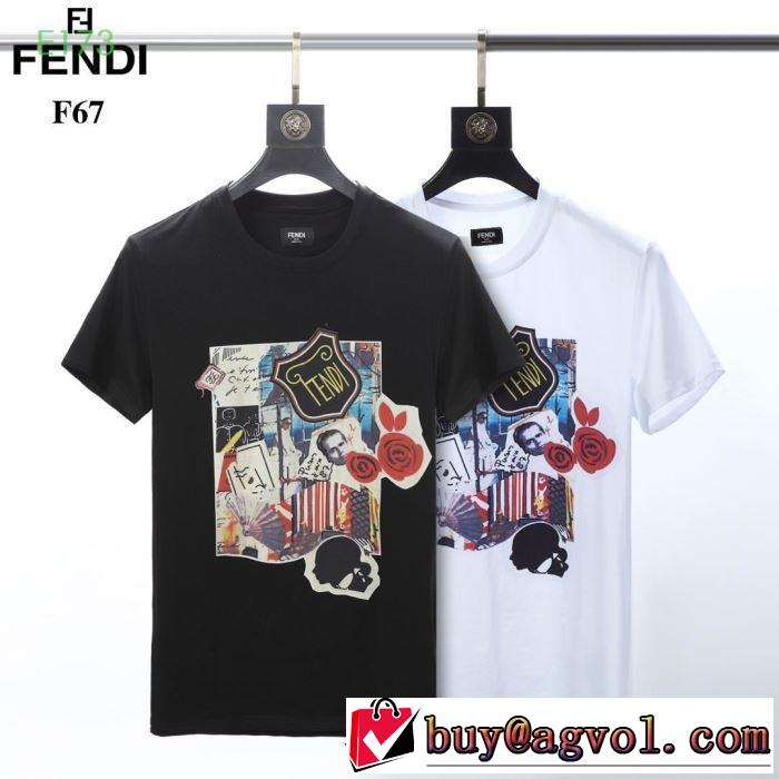 さわやか夏スタイル新品 半袖Tシャツ  フェンディ2019年春夏シーズンの人気  FENDI 2色可選 今シーズン注目のデザイン 