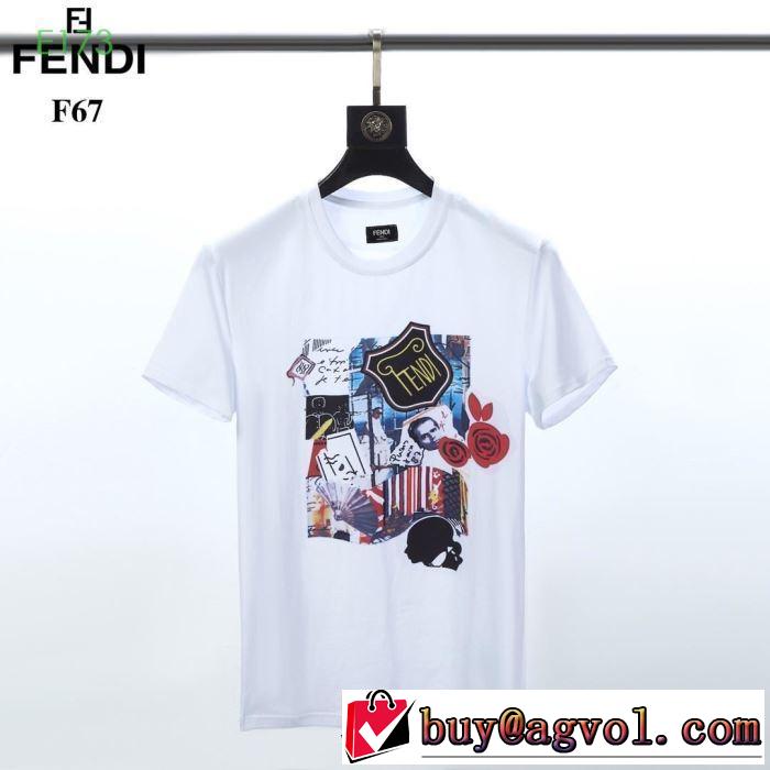 さわやか夏スタイル新品 半袖Tシャツ  フェンディ2019年春夏シーズンの人気  FENDI 2色可選 今シーズン注目のデザイン