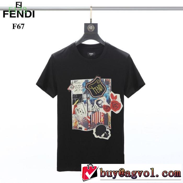 さわやか夏スタイル新品 半袖Tシャツ  フェンディ2019年春夏シーズンの人気  FENDI 2色可選 今シーズン注目のデザイン