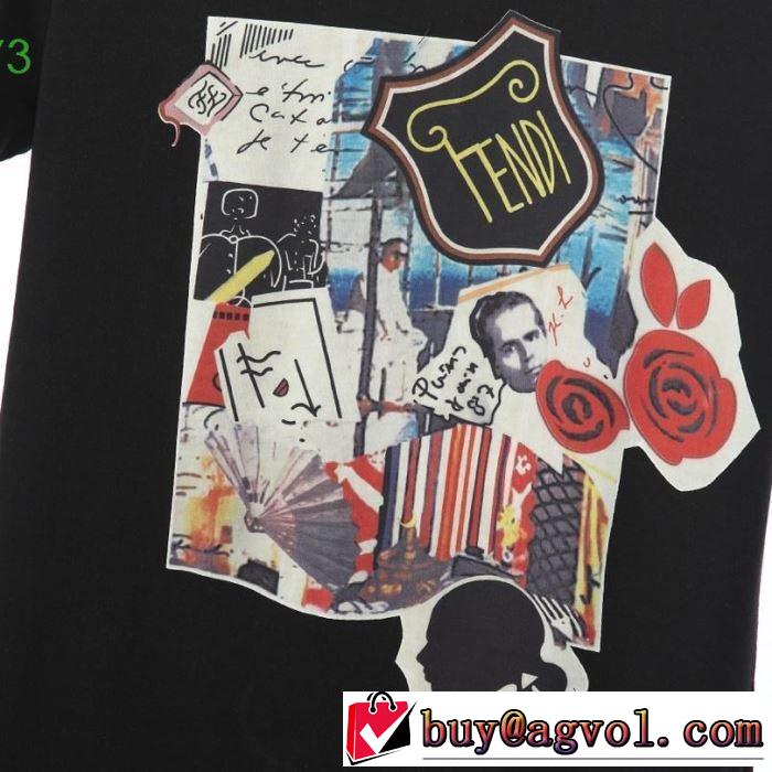 さわやか夏スタイル新品 半袖Tシャツ  フェンディ2019年春夏シーズンの人気  FENDI 2色可選 今シーズン注目のデザイン