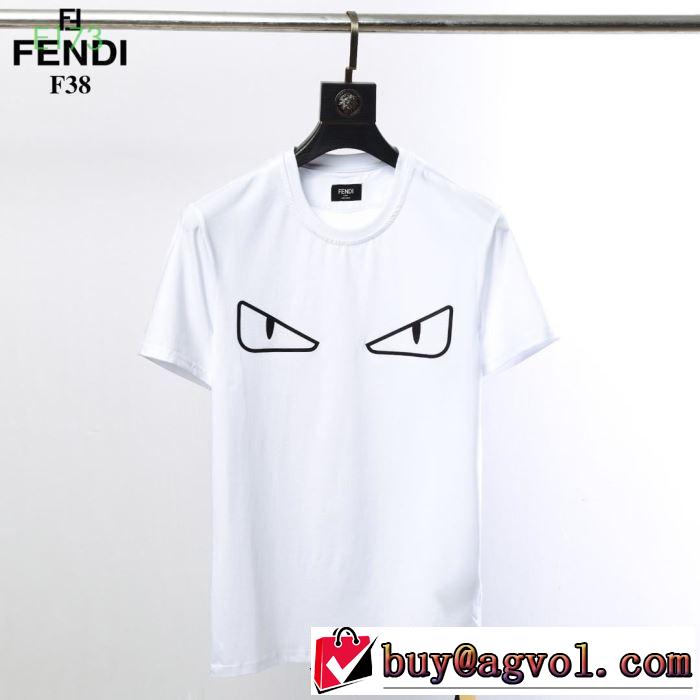 半袖Tシャツ  シンプルながら切れ味のいい フェンディ FENDI2019年春夏シーズンの人気 オシャレ上級者に 2色可選