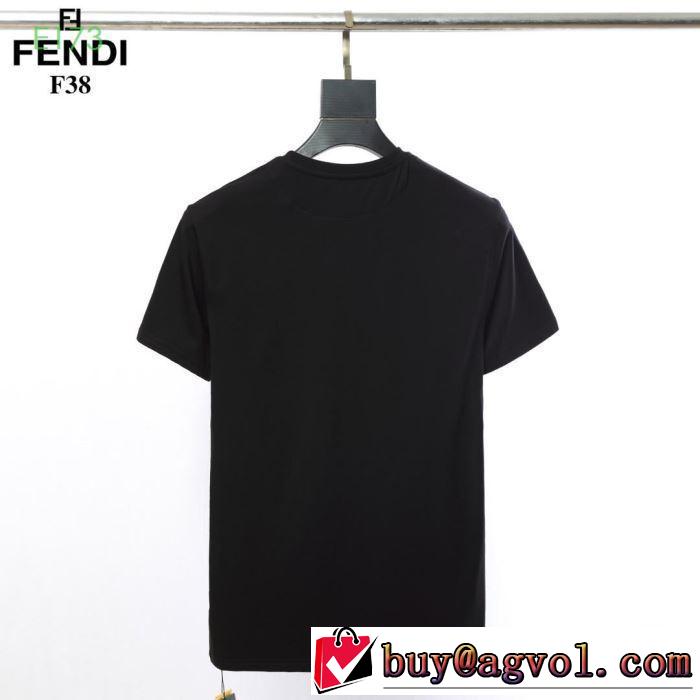 半袖Tシャツ  シンプルながら切れ味のいい フェンディ FENDI2019年春夏シーズンの人気 オシャレ上級者に 2色可選