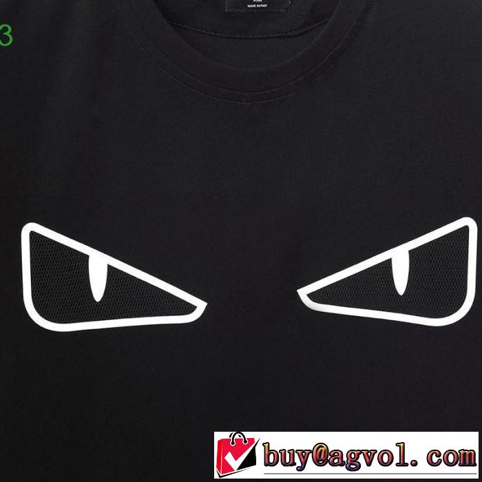 半袖Tシャツ  シンプルながら切れ味のいい フェンディ FENDI2019年春夏シーズンの人気 オシャレ上級者に 2色可選