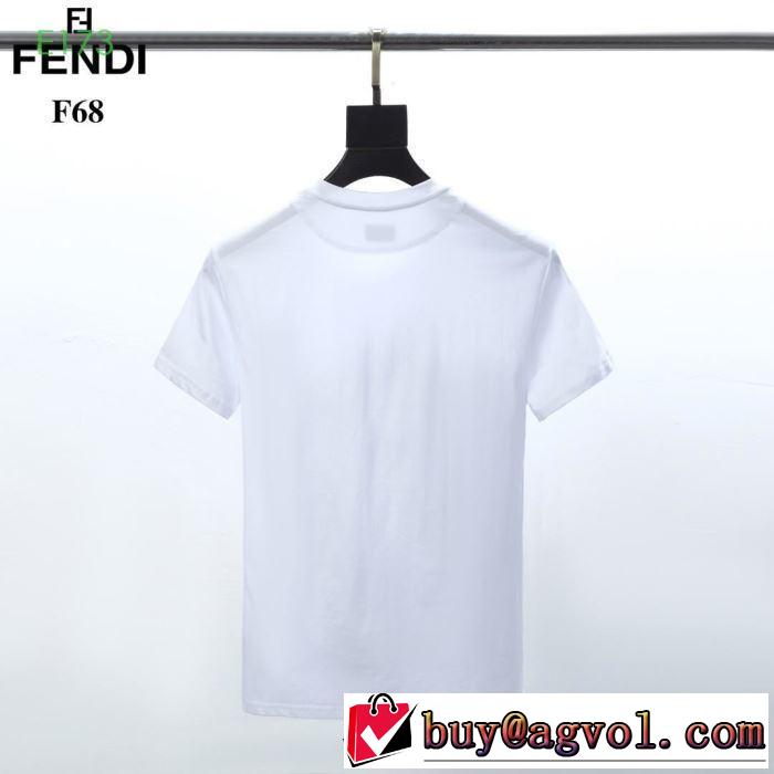 2色可選 スタイルアップ上品 半袖Tシャツ  2019年春夏のトレンドアイテム フェンディ FENDI  ちょっと大人の印象