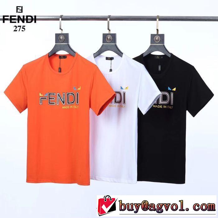 夏ファッションのおすすめ 半袖Tシャツ  フェンディ2019年夏の一押しファッションアイテム FENDI 3色可選 