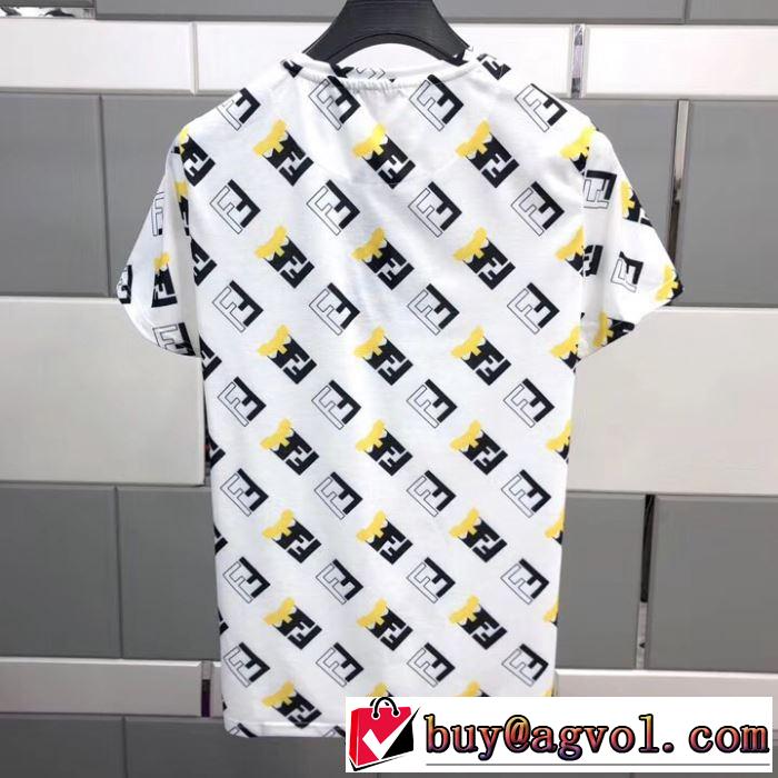 3色可選 夏の大人カジュアルスタイル 半袖Tシャツ  フェンディ FENDI  リラックススタイルが実現 2019年最新ファッション