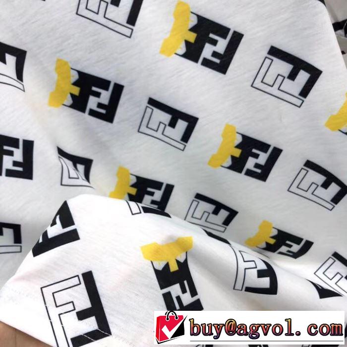 3色可選 夏の大人カジュアルスタイル 半袖Tシャツ  フェンディ FENDI  リラックススタイルが実現 2019年最新ファッション