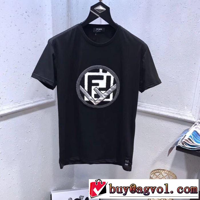 半袖Tシャツ  大人っぽく見せ新作 フェンディ 2019夏ファション新品 FENDI 春夏のトレンドアイテム 3色可選 