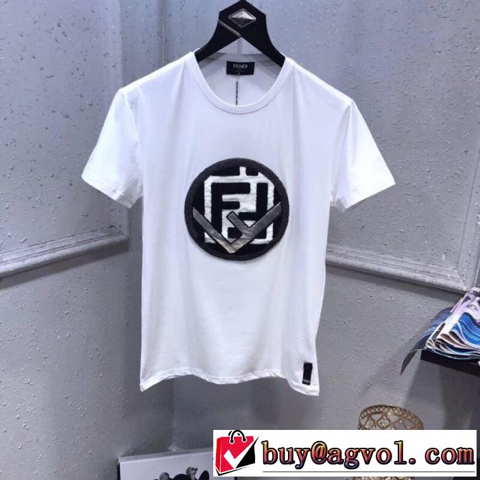 半袖Tシャツ  大人っぽく見せ新作 フェンディ 2019夏ファション新品 FENDI 春夏のトレンドアイテム 3色可選
