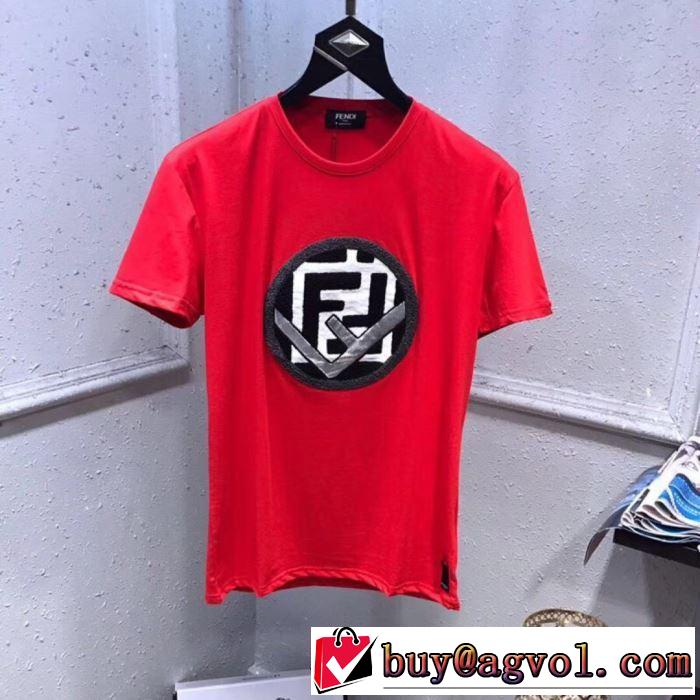 半袖Tシャツ  大人っぽく見せ新作 フェンディ 2019夏ファション新品 FENDI 春夏のトレンドアイテム 3色可選