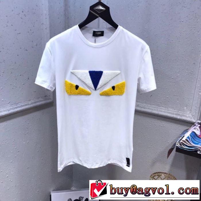 爽やかすぎない大人の印象に 2色可選 半袖Tシャツ 2019春夏の大注目トレンド フェンディ FENDI 大胆なデザイン